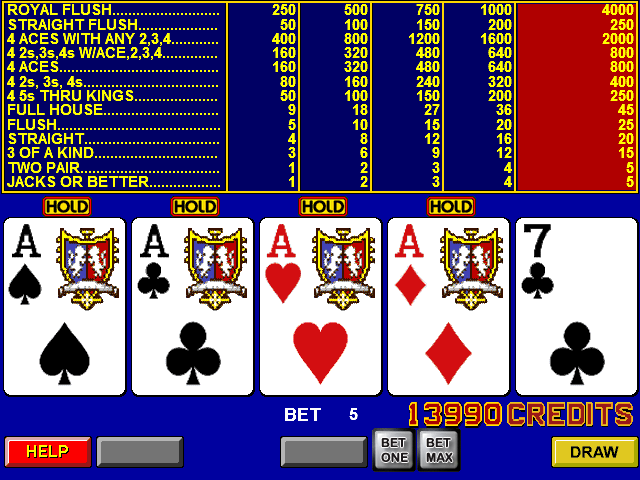 machine de video poker