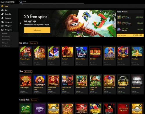 Black Diamond free spins